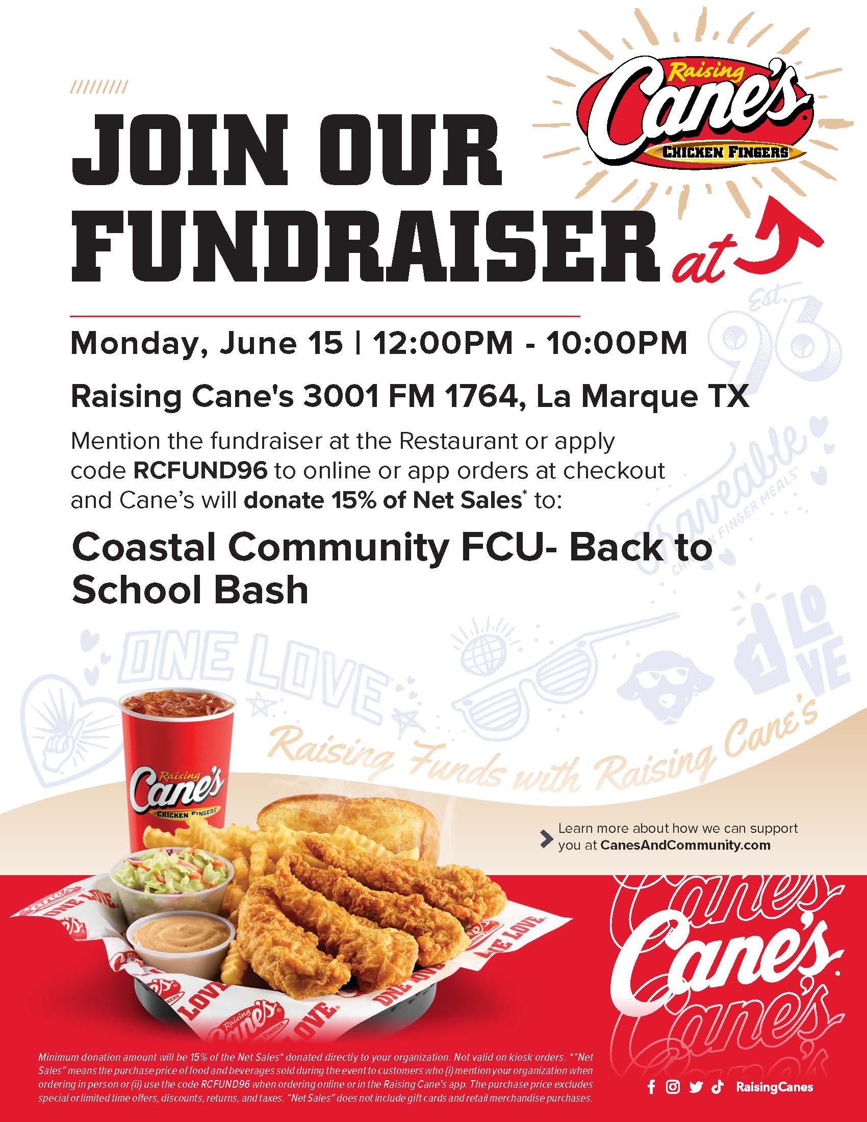 Cane's Fundraiser
