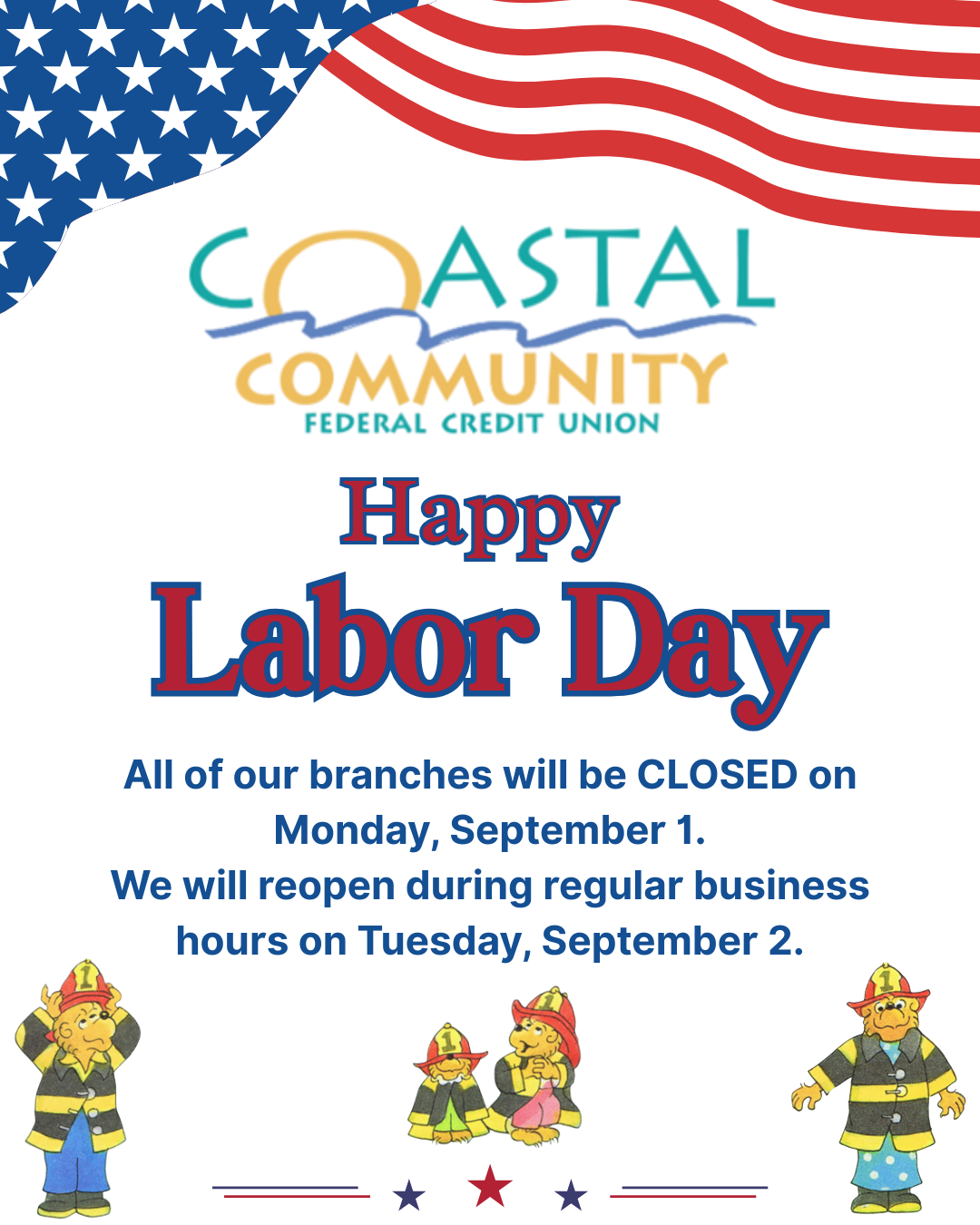 Labor Day closing