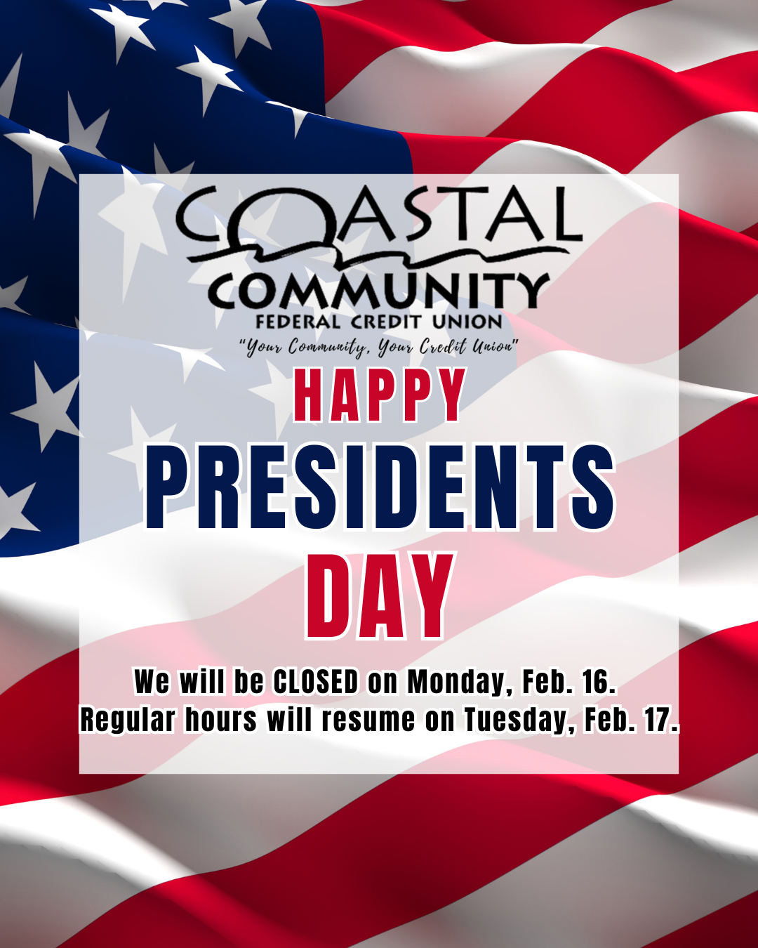 President's Day closure